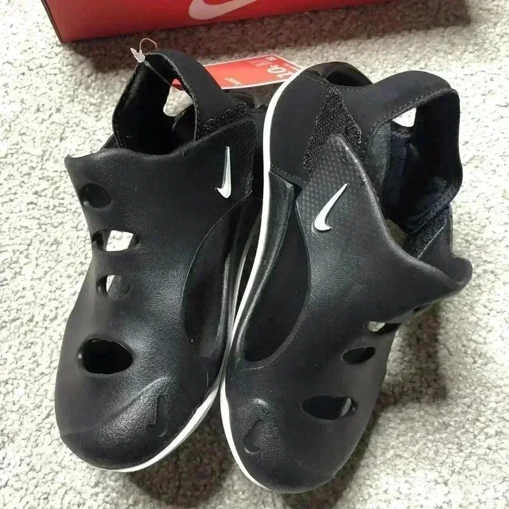 Nike Sandals Water Shoes Black White Swoosh NEW